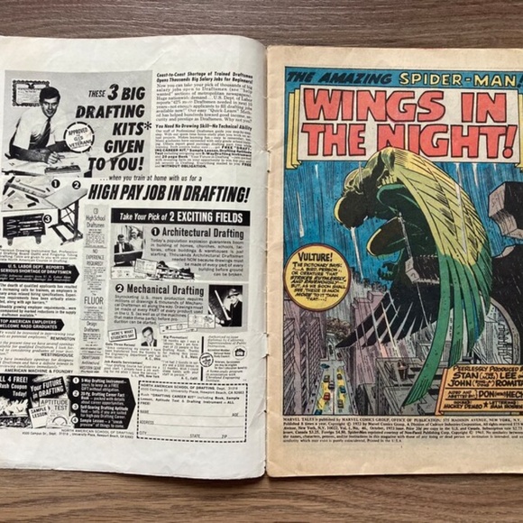 #46 Marvel Tales Starring Spiderman | October 1973 | Vulture Wings in the Night - Picture 2 of 4